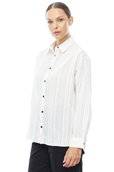 PAULMARK Γυναικείο πουκάμισο με σχέδιο oversized γραμμών