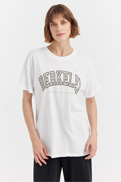 PAULMARK Γυναικείο μπλουζάκι Oversize με στάμπα