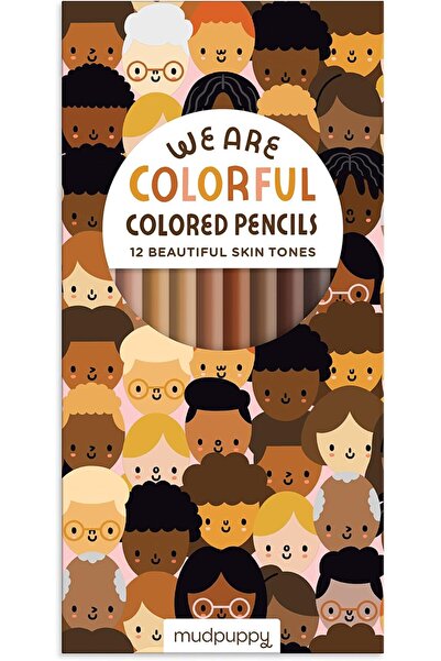 Mudpuppy أقلام تلوين البشرة We R Colorful، عبوة من 12 قلمًا، للأعمار من 5 سنو...