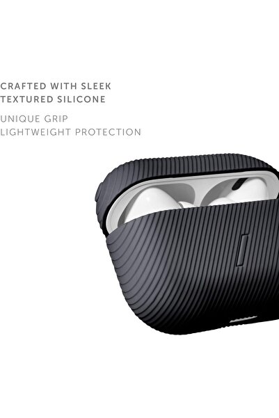 Native Union Curve AirPods Pro Case - Silicone, Wireless Charger Compatible (Black)