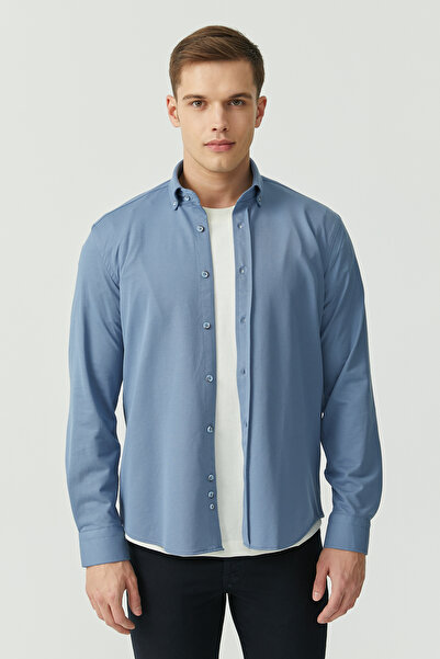 PAULMARK Κανονικό πουκάμισο με κουμπιά στο γιακά