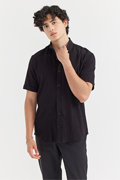 PAULMARK قميص رجالي بأكمام قصيرة