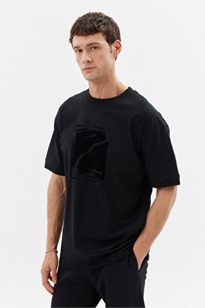 PAULMARK Ανδρικό μπλουζάκι Oversize με στάμπα