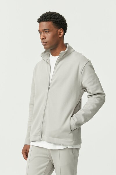 PAULMARK Ανδρικό μπουφάν με φερμουάρ με υφή