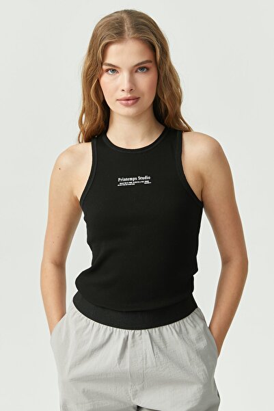 PAULMARK Kadın Kalın Askılı Fitilli Body