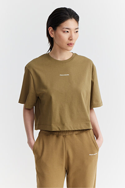 PAULMARK Women's Letter Print Short T-Shirt