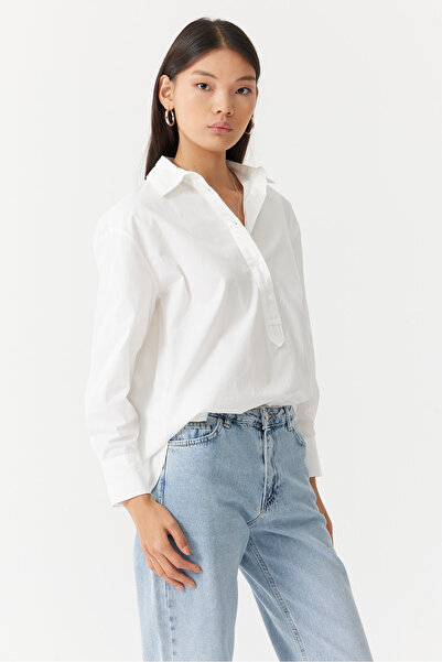 PAULMARK Γυναικείο πουκάμισο με μισό πάτο