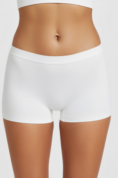 PAMORA Women's Shaping / Sculpting Non-Marking Boxers 4-Pack – Black, White, Nude, Dusty Rose