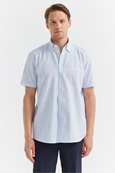 PAULMARK Ανδρικό κοντομάνικο πουκάμισο κανονικού σχήματος