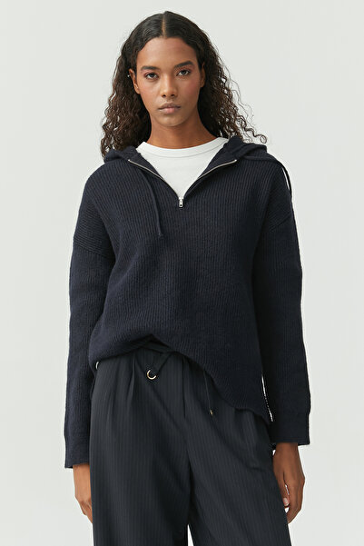 PAULMARK Жіночий светр з капюшоном і застібкою-блискавкою