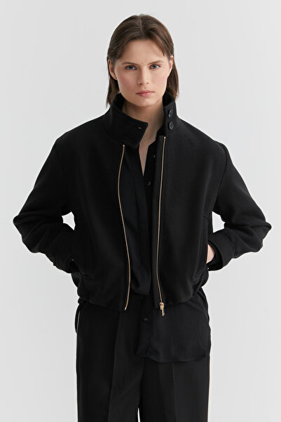 PAULMARK Women's Collar Detailed Slim Coat