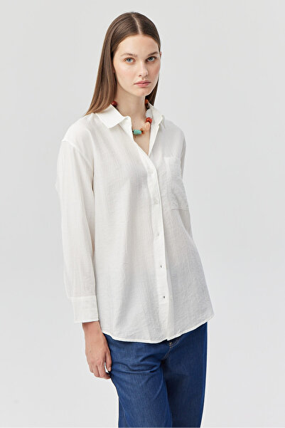 PAULMARK Γυναικείο πουκάμισο τσέπης με λεπτομέρειες oversize