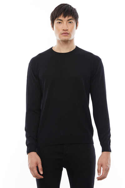 PAULMARK Men's Oversize Crew Neck Knitwear Sweater