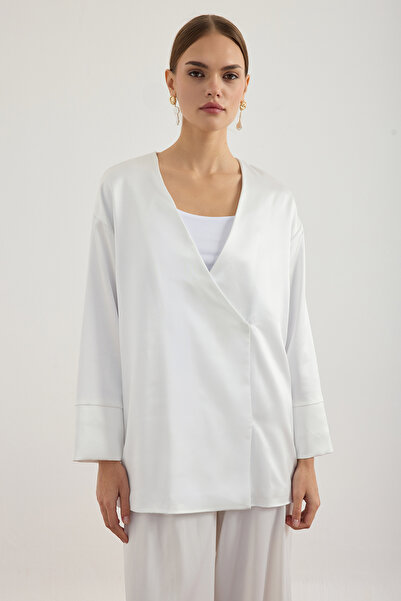 Birgül Bektaş Satin Kimono Jacket