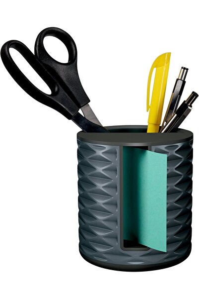 Post-it Vertical Sticky Note Dispenser, Black/Grey (ABS-330-B), 7.6×7.6 cm