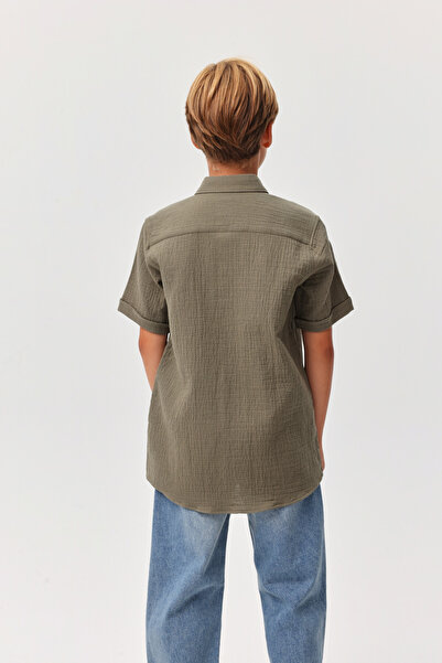 PAULMARK Αγορικό κοντομάνικο πουκάμισο