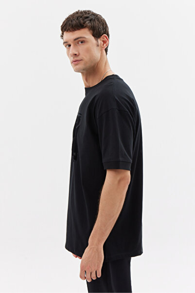 PAULMARK Ανδρικό μπλουζάκι Oversize με στάμπα