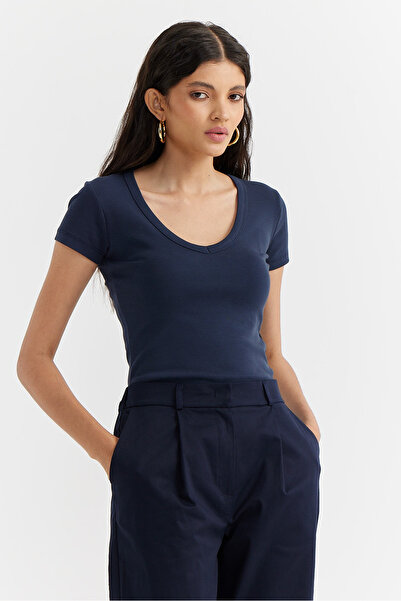 PAULMARK Women's Deep V-Neck Bodysuit