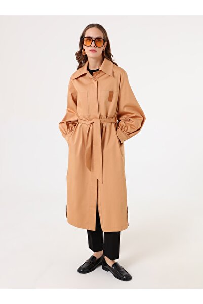 Refka Πουκάμισο με γιακά και ζώνη - Camel - Exclusive