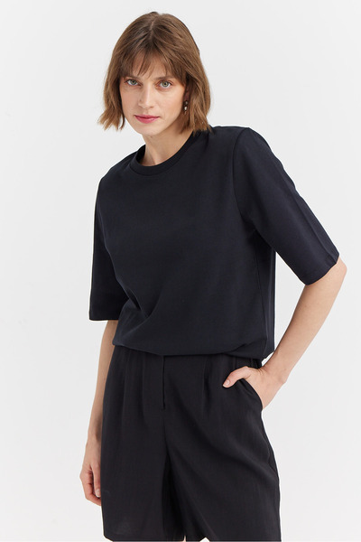 PAULMARK Γυναικείο μπλουζάκι βάτα με λεπτομέρειες