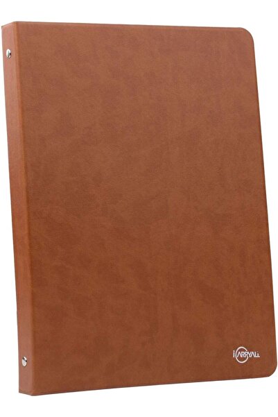 Generic iCarryAlls File Organizer Binder with Colored Sleeves, 3-Ring & Clipboard (Brown, A4)