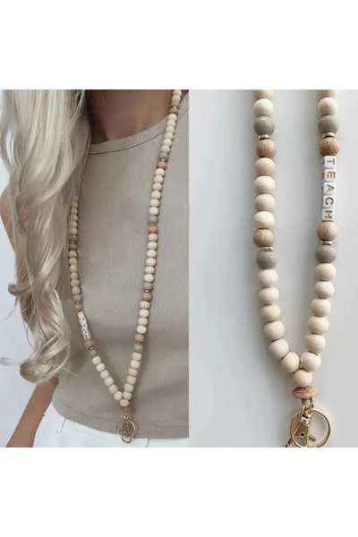 MAURA LIYUZA "Teach" Yazılı Tasarım Uzun Telefon Askısı