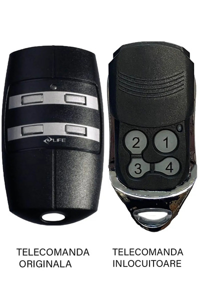 OEM Replacement garage door remote control Life with 4 FIDO channels frequency 433.92MHz LIFE Roll coding