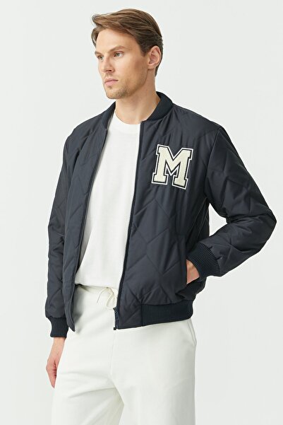 PAULMARK Men's Embroidered Bomber Jacket