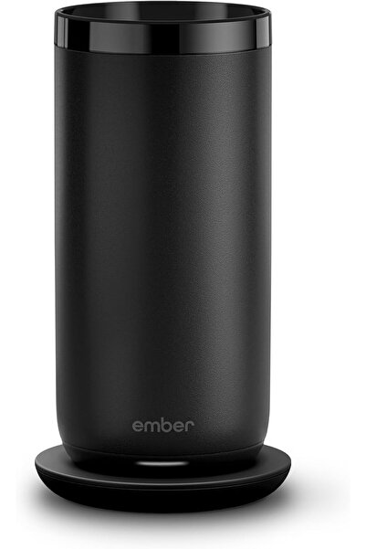 Ember كوب سفر للتحكم في درجة الحرارة، من الفولاذ المقاوم للصدأ، يتم التحكم فيه عبر التطبيق، 16 أونصة، أسود