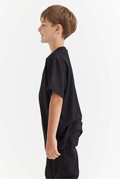 PAULMARK Μπλουζάκι με λεπτομέρεια εκτύπωσης με ανάγλυφο γράμμα για αγόρια