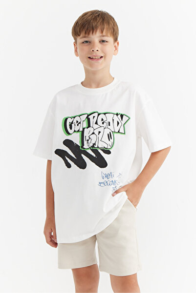 PAULMARK Момчешка тениска с детайлен принт