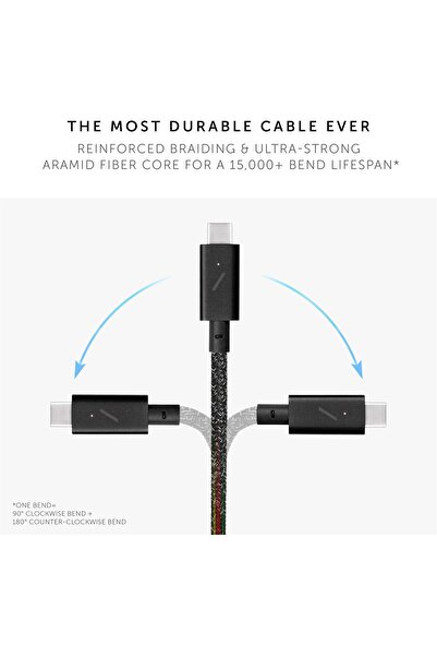 Native Union BELT CABLE PRO 2.4M 240W USB-C to USB-C Charge & Sync Cable - Cosmos