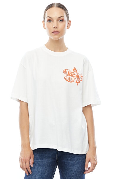 PAULMARK Butterfly Printed Oversize T-shirt