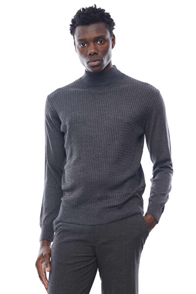 PAULMARK Men's Half Turtleneck Patterned Knitwear