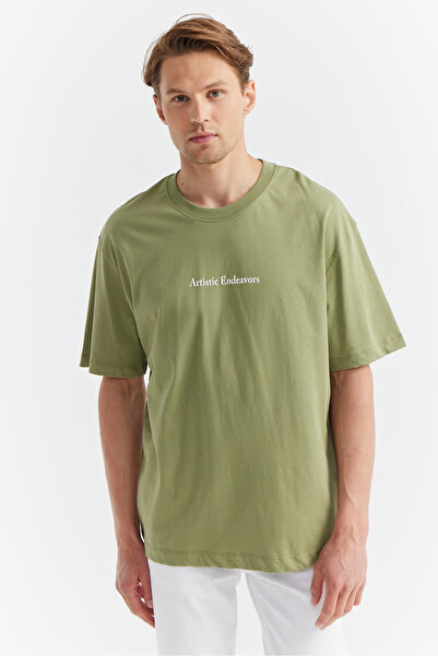 PAULMARK Tricou cu imprimeu cu guler rotund pentru bărbați