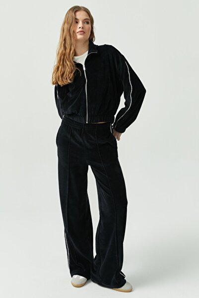 PAULMARK Women's Soft Textured Sweat Bottom