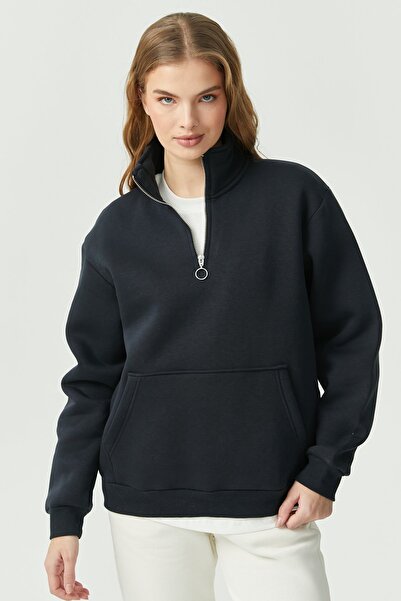 PAULMARK Γυναικείο μπλουζάκι με φερμουάρ στο λαιμό