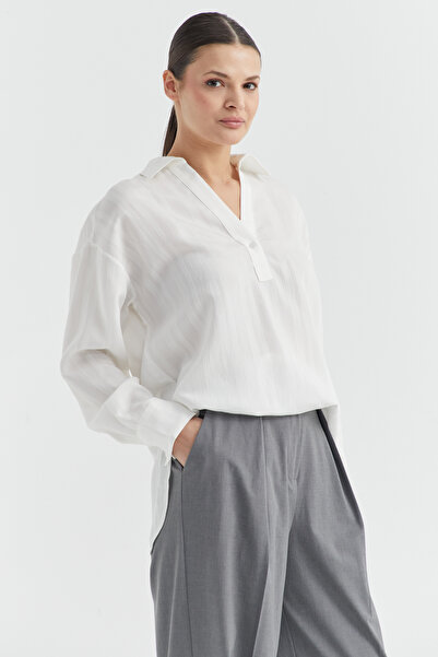 PAULMARK Γυναικείο πουκάμισο με λαιμόκοψη σε σχήμα V