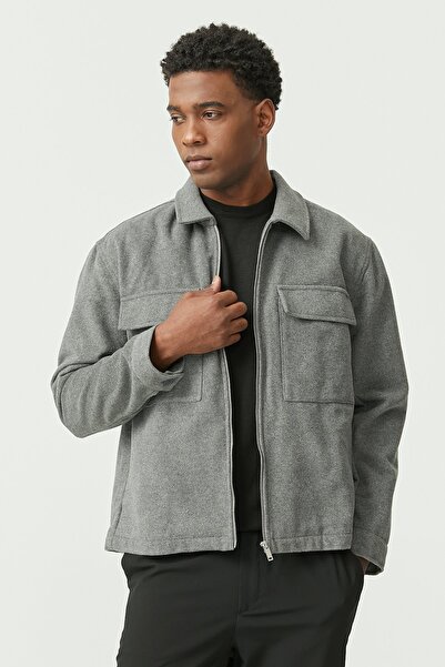 PAULMARK Ανδρικό λεπτό παλτό με κανονικές τσέπες