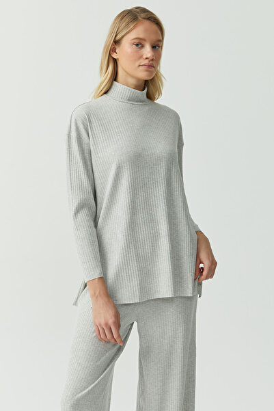 PAULMARK ψηλός λαιμός κοτλέ Μπλούζα