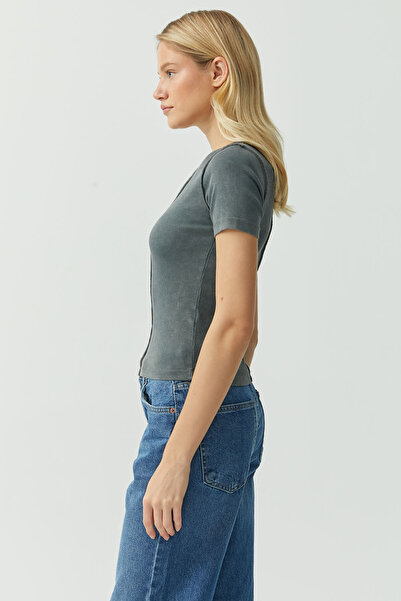 PAULMARK Women's Reverse Stitch T-Shirt