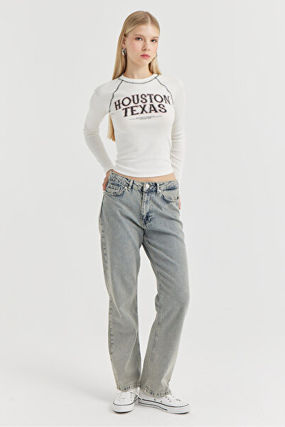 PAULMARK Blugi de damă cu talie înaltă