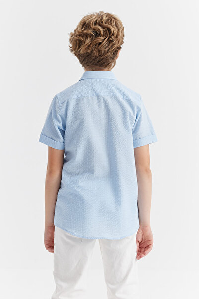 PAULMARK Cămașă cu mânecă scurtă texturată pentru băieți