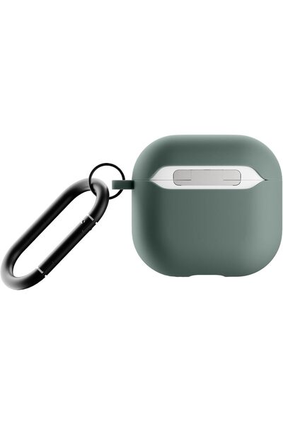 Native Union Active Case for AirPods 4 (ANC) - Silky Silicone Case with Clip, Slate Green