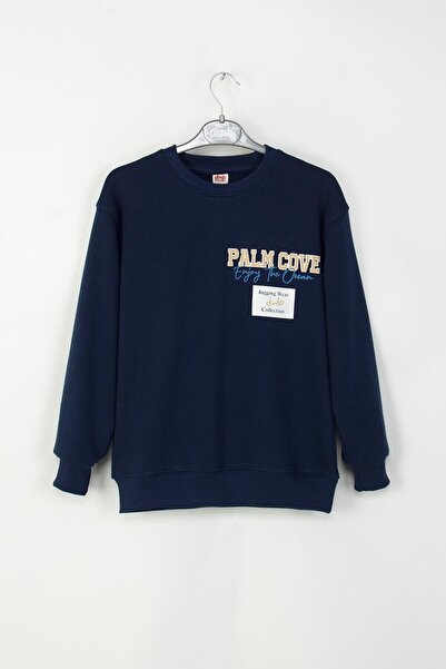 DMB BOYS & GIRLS Dmb Boy's Backpack Printed Sweatshirt 9-14 Years Old Indigo