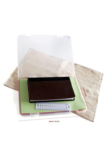 Generic Portable A4 File Box - Clear PP Document Organizer (2 Pack, 11.8×8.3×0.8 in)