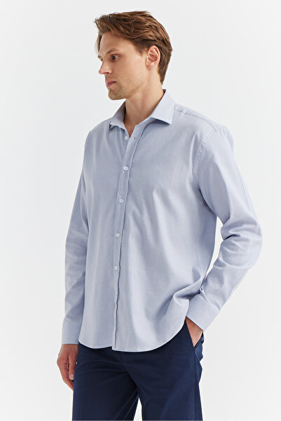 PAULMARK Ανδρικό πουκάμισο από γαμπαρντίνα κανονικού τύπου