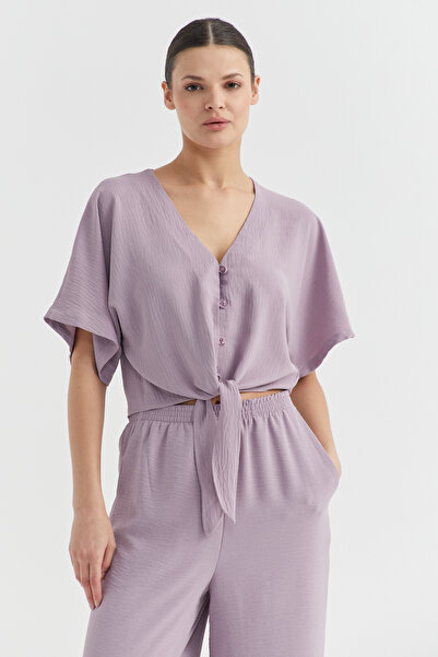 PAULMARK Bluză pentru femei cu legături în față