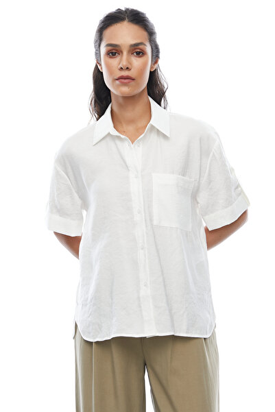 PAULMARK Γυναικείο κοντομάνικο πουκάμισο με τσέπες