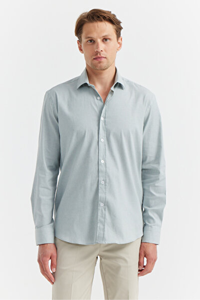 PAULMARK Ανδρικό πουκάμισο από γαμπαρντίνα κανονικού τύπου